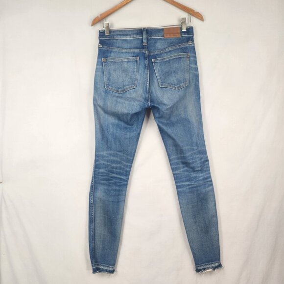 Madwell 9" High Rise Skinny Jeans Womens 27T Modified Mid Rise Grunge Destroyed - Picture 2 of 12